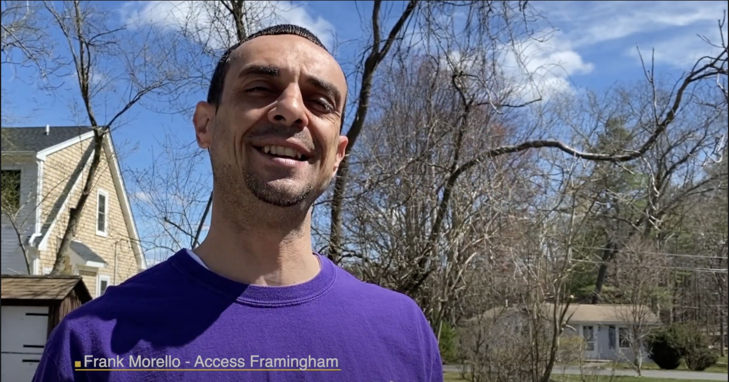 AFTV employee Frank Morello standing outside